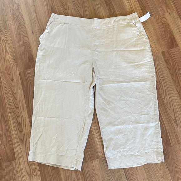 croft & barrow Pants - NWOT Croft & Barrow Linen Blend Crop Pant. XXL